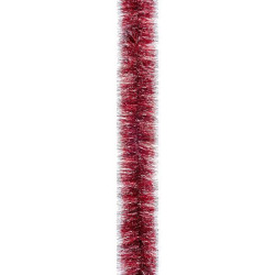 Мишура Yes! Fun (красная с бел. кончиками) диаметр 5 см, 2 м (980046)