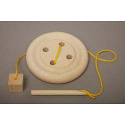 Дерев'яна іграшка Шнурівка Гудзик Komarovtoys (К 142)