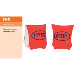 Нарукавники вініл, помаранч. (3-6 років), у кор. 23*15см, INTEX 