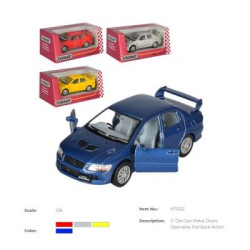 Машина метал. "Kinsmart" "Mitsubishi Lancer Evolution VII", в кор. 16*8,5*7,5см