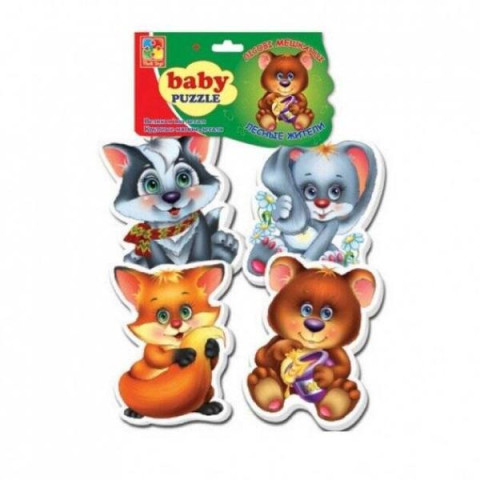 Бебі пазли "Лісові жителі", пак. 27*15см, ТМ Vladi Toys, Україна арт: VT1106-79