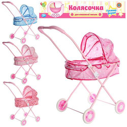 Коляска для куклы, жел., классика, люлька, пак. 67*35*10см