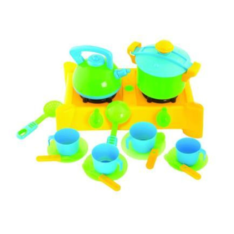 Плита з посудом, 17 предметів, в сітці 30*17*18,5см, ТМ KINDER WAY, Україна