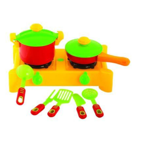 Плита з посудом, 8 предметів, в сітці 30*18,5*17см, ТМ KINDER WAY, Україна