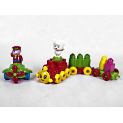 Конструктор "Потяг з літаком", в сітці 17*15см, ТМ KINDER WAY, Україна