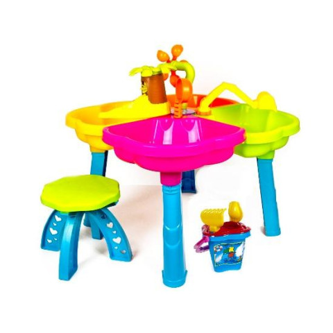 Песочный столик с набором, стульчиком, кор. 60*34*17см, ТМ KINDER WAY, Украина, арт: 01-121