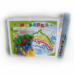 Мозайка з круглими фішками, 60шт, дошка 27,5*21,5см, ТМ KINDER WAY, Україна.