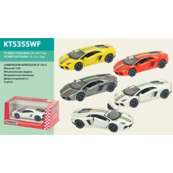 Машина метал. "Kinsmart" "Lamborghini Aventador LP 700-4 with printing", в кор. 16*8*7см
