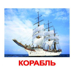 Карточки большие русские с фактами, ламинированные "Транспорт" 20шт, в пак. 16,5*19,5см, ТМ Вундеркинд с пеленок
