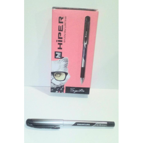 Ручка гелева Hiper Signature, 0,6 мм, чорна, ЦІНА ЗА УП. 10ШТ, в кор. 15*6*2см, ТМ Hiper, арт: HG-105