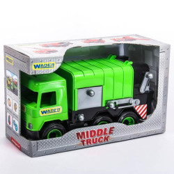 Машина "Middle truck" мусоровоз City, зеленый, в кор. 44*26*20см, ТМ Wader
