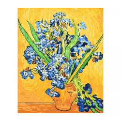 Картина по номерам Цветы. Ирисы в вазе. Ван Гог, 40х50см, в термопакете, Идейка (KHO2013)