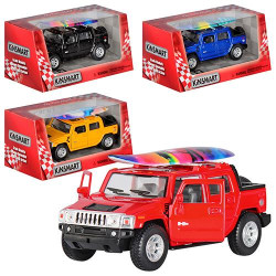 Машина метал. "Kinsmart" "Hummer H2 Surfboard", 1:40, в кор. 16*8,5*7,5см