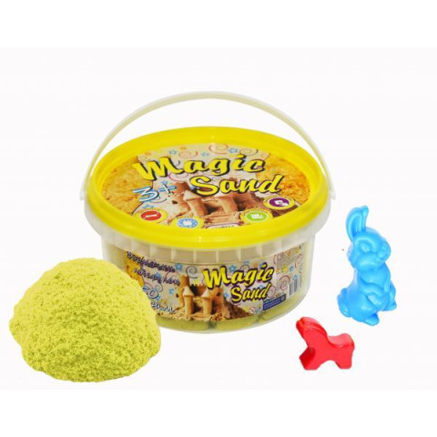  Кинетический песок Magik sand, 0.350кг, желтый, в ведре, Украина, ТМ Стратег