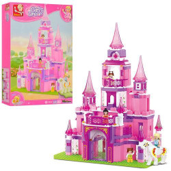 Конструктор "SLUBAN" "Замок для принцессы", 3 фигуры, 472дет., в кор. 46*37*7см 