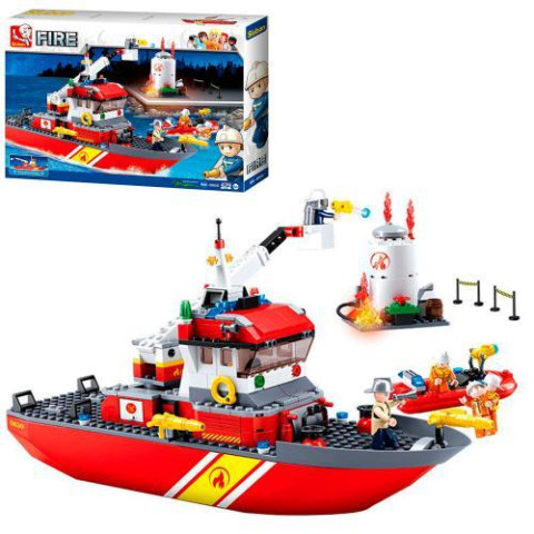 Конструктор "SLUBAN" "Пожежний катер", фігурки, 429 дет., в кор. 47,5*33*7см  арт: M38-B0630