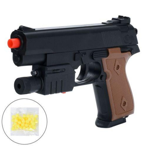 Пистолет с пульками, батар., лазер, в кор. 18,5*13*3,3см 