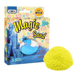 Кінетичний пісок Magik sand, з ароматом банану, жовтий, 150г, в відрі, Strateg (39312S) 