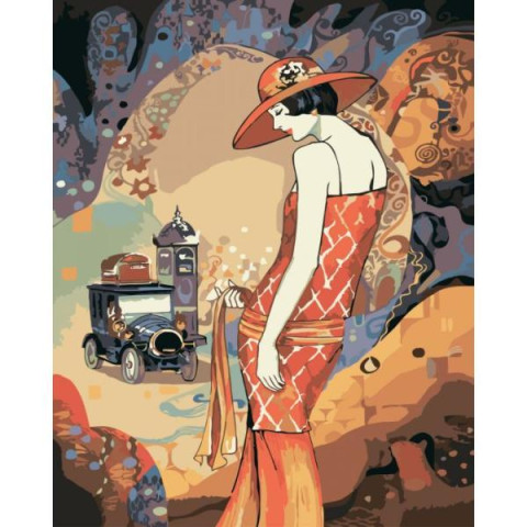 Картина по номерам Люди. Стиль ретро, 40х50см, термопакет, Идейка (KHO2650)