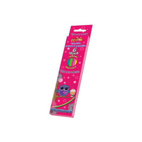 Олівці Cute little owl, Kidis, 6 кольорів, в кор. 20*5см 