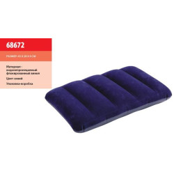 Подушка надувная 43*28*9см, синяя, в кор. 19*13*4см, INTEX 