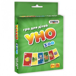 Игра "Уно zoo", в кор.13,5*9*2,5см, Украина, ТМ Стратег