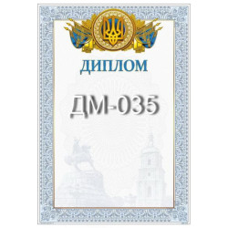 Диплом ДМ-035, 30*20см, ціна за 1шт арт: ДМ-035