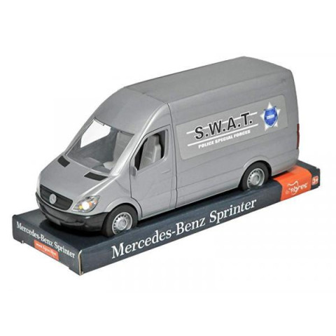 Автомобиль Mercedes-Benz Sprinter, грузовой, серый, на планш. 12*28*10см Wader (39703)
