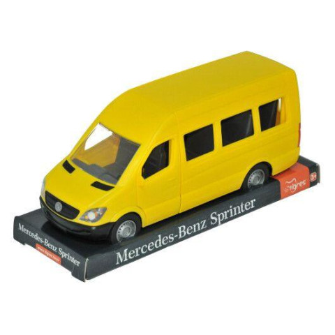 Автомобиль Mercedes-Benz Sprinter, пассажирский, желтый, на планш. 12*28*10см Wader (39716)