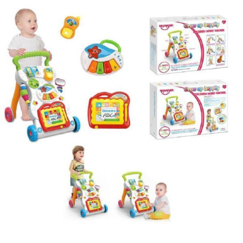 Каталка- ходунки, игровой центр на 4х колёсах, в кор. 52*10,5*42см 