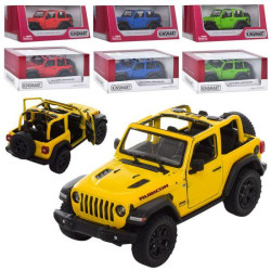 Машина джип "Kinsmart" "JEEP WRANGLER 5'' open top метал., инерция. откр. двери, 4 цвета, в кор. 