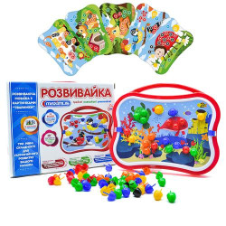 Мозаїка "Розвивайка" 77 елементів+10 картинок з тваринами MAXIMUS (5423)