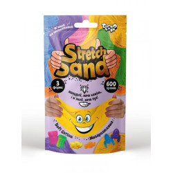 Кінетичний пісок Stretch Sand, укр., тягнеться, 600г, в пакеті 15х25х3см, Danko Toys (STS-04-01U) 