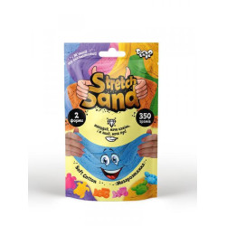 Кінетичний пісок Stretch Sand, укр., тягнеться, 350г, в пакеті 15х25х3см, Danko Toys (STS-04-02U) 