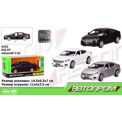 Машина металл. "АВТОПРОМ",1:39 KIA K7, 3 цвета, откр.двери, в кор. 14,5*6,5*7см