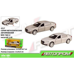 Машина металл. "АВТОПРОМ", 1:46 BMW 760LI, 2 цвета, откр.двери, в кор. 14,5*6,5*7см