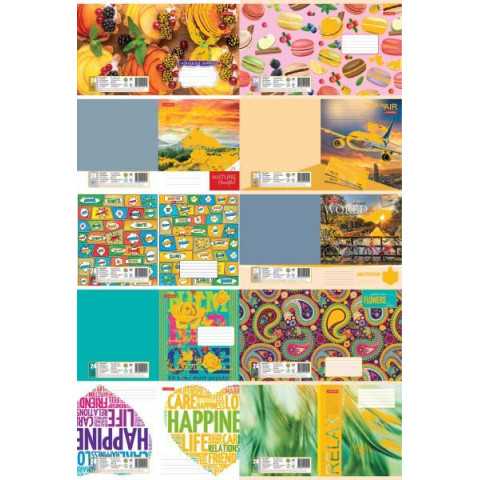 Зошит 24 ноя. линия с ГЛИТЕРНЫМ покрытием, ТМ Фемили Лайн, ЦЕНА ЗА УП. 20ШТ (20/400 )