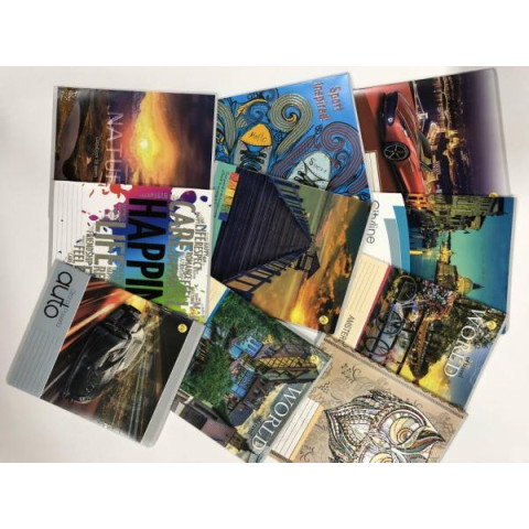 Зошит 36л, лінія, глітерне покриття, ЦІНА ЗА УП. 20ШТ, ТМ Тетрада, Україна арт: ТЕ1282