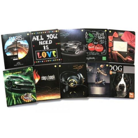 Зошит 60л, клетка, ЭМБОССИНГ, ЦЕНА ЗА УП. 10ШТ, ТМ Фемилы Лайн