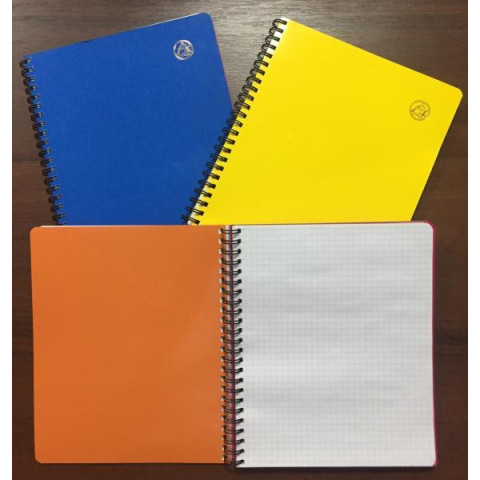 Зошит загальний, 120л, 5 кольорових блоків, бічна спіраль, ламінована обкладинка, ТМ Тетрада, Україна