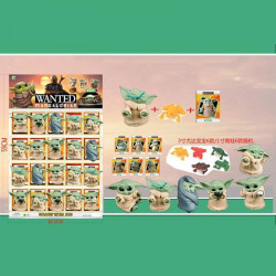Йода фігурки для гри. сюрприз+картка ЦІНА В УП. 20ШТ, планш. 59*38,5см