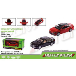 Машина металлическая "АВТОПРОМ", 2 цвета, 1:34 Toyota  CAMRY , батар, свет, звук, откр.двери (68459)