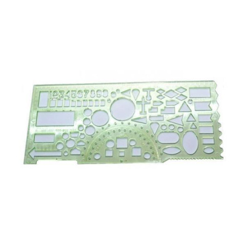 Линейка офицерская 20см, прозрачный пластик, ТМ Колорит, Украина, арт: 597013