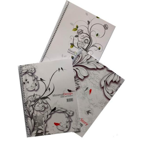 Зошит А4 картонна обкладинка, 50л. бік. пружина, 28*20см, ТМ Колорит, Україна арт: ЗСБ-50