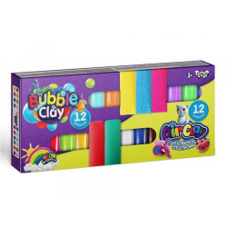 Набір повітряний та кульковий пластилін AIR CLAY+BUBBLE CLAY 12 + 12, рус., застигаючий, , Danko Toys (ARBB-02-01) 