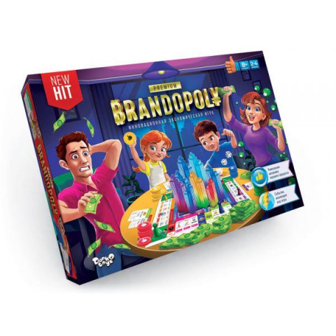 Игра настольная развлекательная «Брендополия Premium», рус.  Danko Toys (G-BrP-01-01)