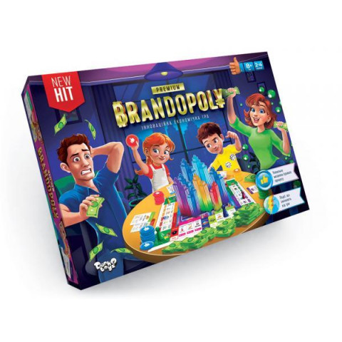 Игра настольная развлекательная «Брендополия Premium», укр.  Danko Toys (G-BrP-01-01U)