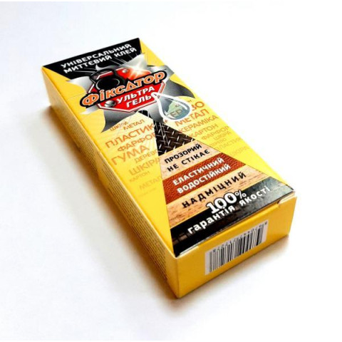 Клей фиксатор ультра гель, в кор. 9*4*1,5см (10/50/500)