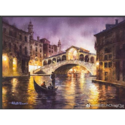 Алмазна мозаїка  Міста. Вогні Венеції, 30х40см, полотно на підрамнику, Dreamtoys (H9101)