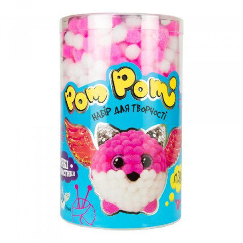 Игрушка из помпонов Pom pom Пінк, укр., 16х10см, Strateg (32015S) 